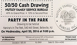 50/50 Cash Drawing Party In The Park