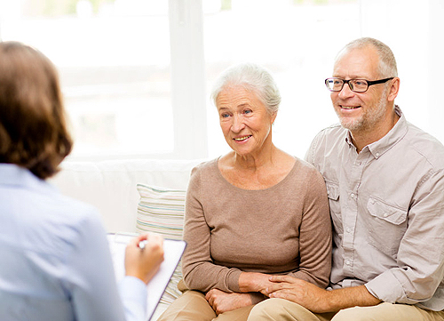 Senior Couple with Social Worker