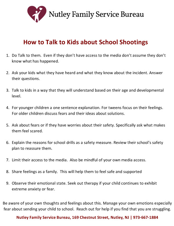 How to Talk to Kids about School Shootings