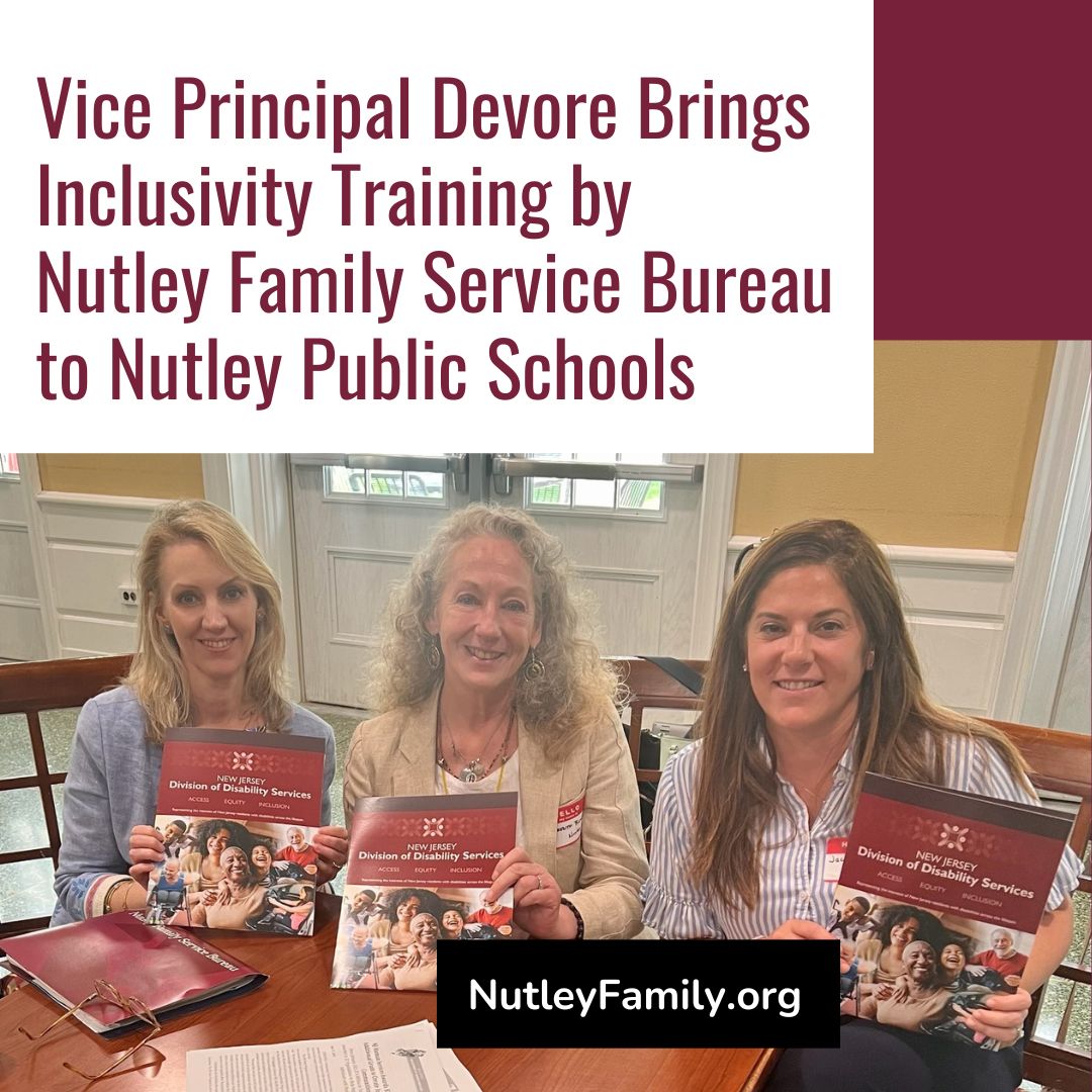 Vice Principal Devore Brings Inclusivity Training by Nutley Family Service Bureau to Nutley Public Schools